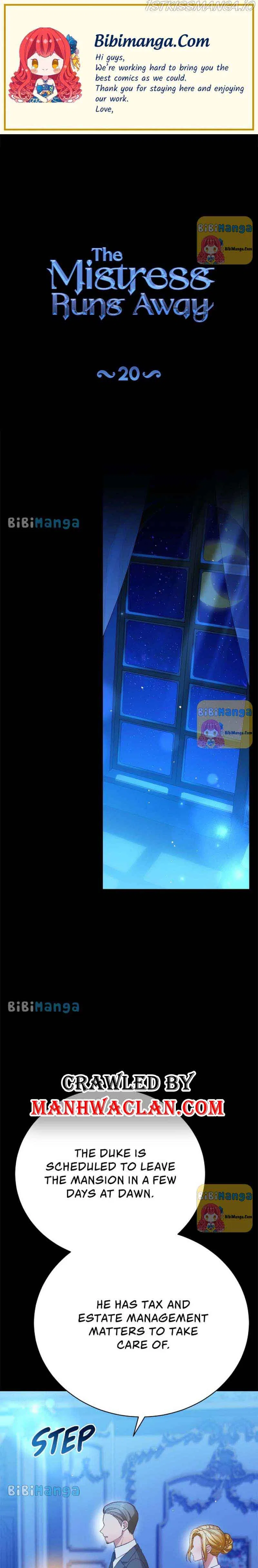 The Mistress Runs Away Chapter 20 – Page 1