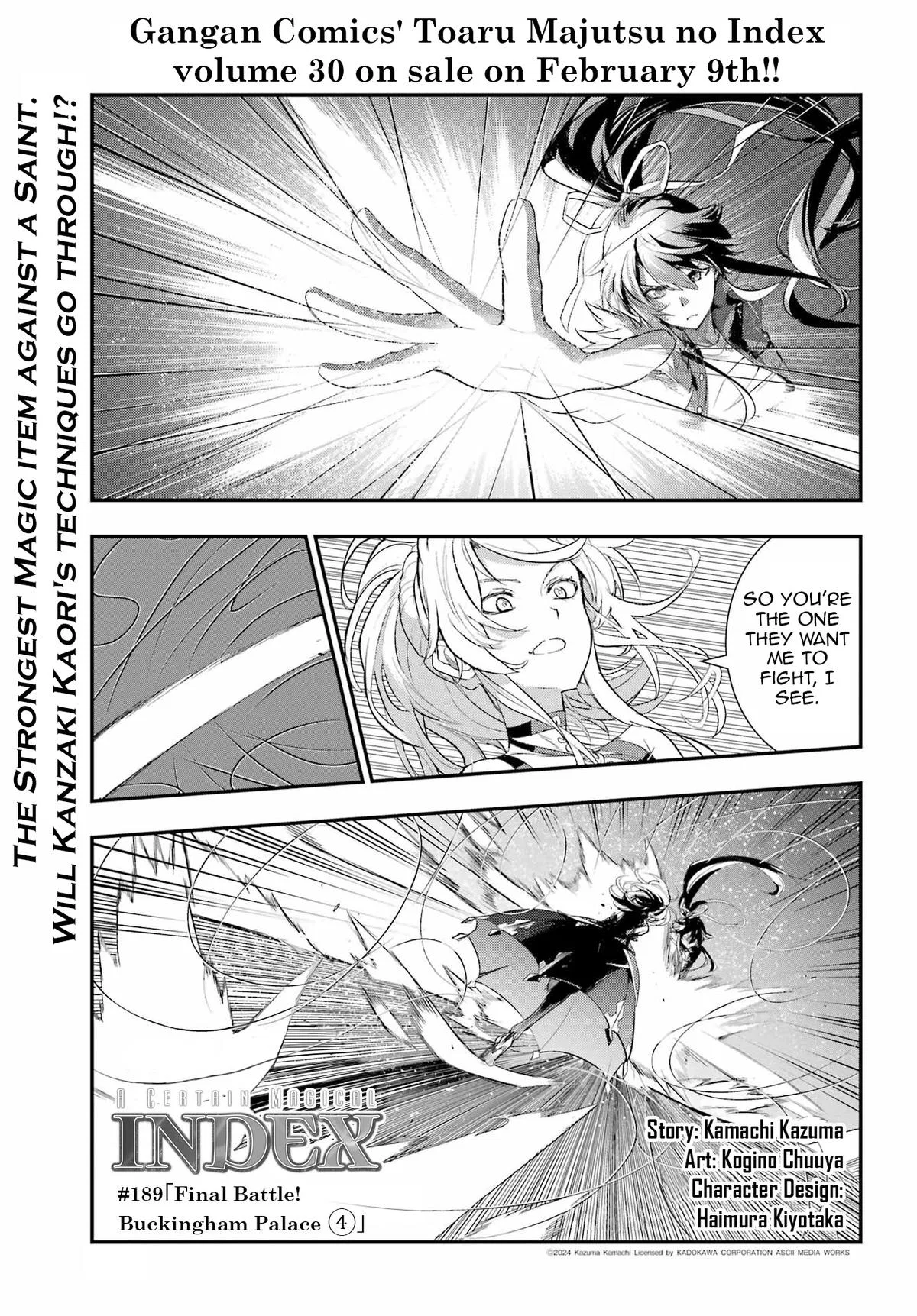 Toaru Majutsu no Index Chapter 189 – Page 1