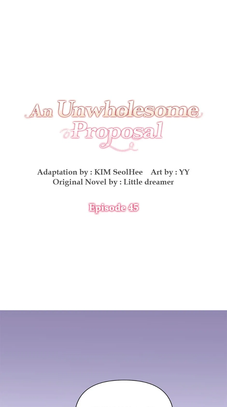 An Unwholesome Proposal Chapter 45 – Page 1