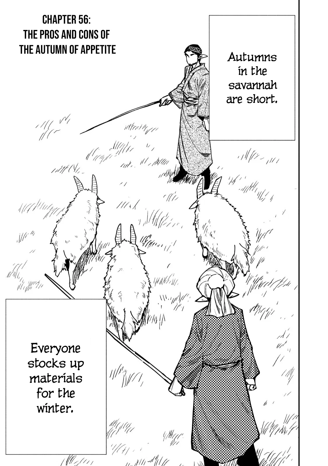 Mazumeshi Elf to Yuuboku gurashi Chapter 56 – Page 1