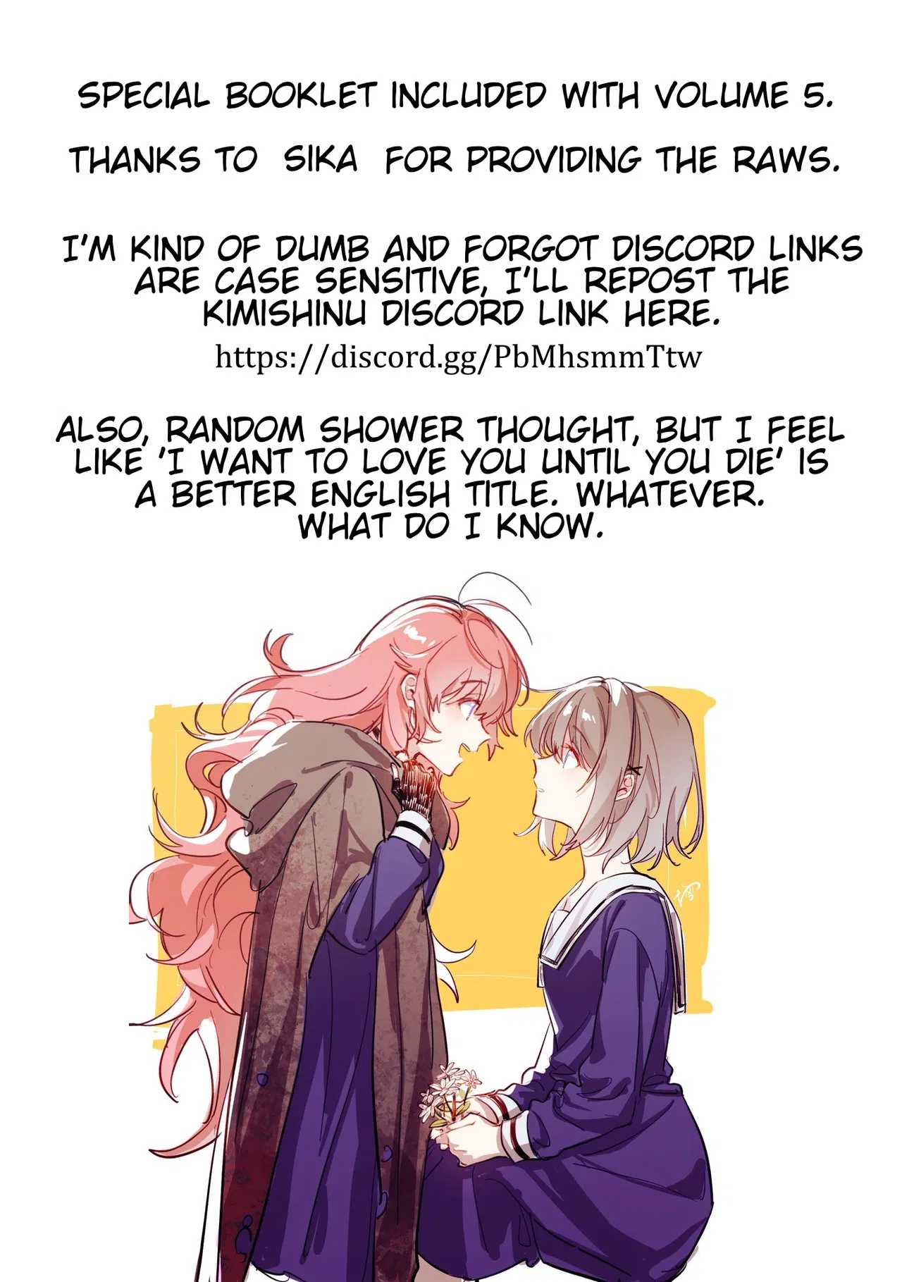 Anime – I Want to Love You Till Your Dying Day Chapter 24.5 – Page 21