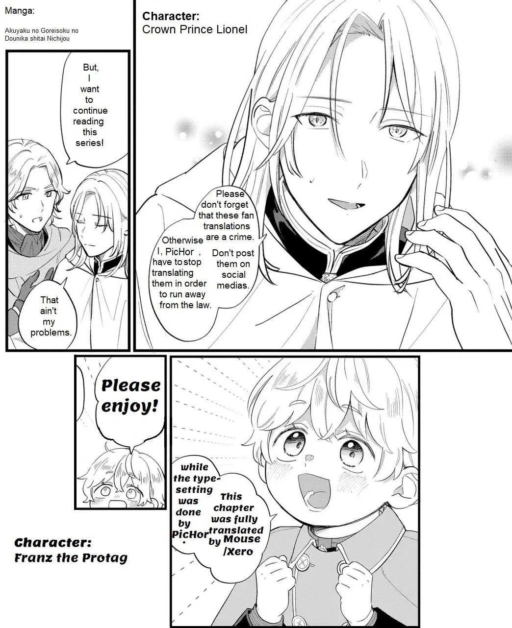 Akuyaku no Goreisoku no Dou ni ka Shitai Nichijou Chapter 33 – Page 1