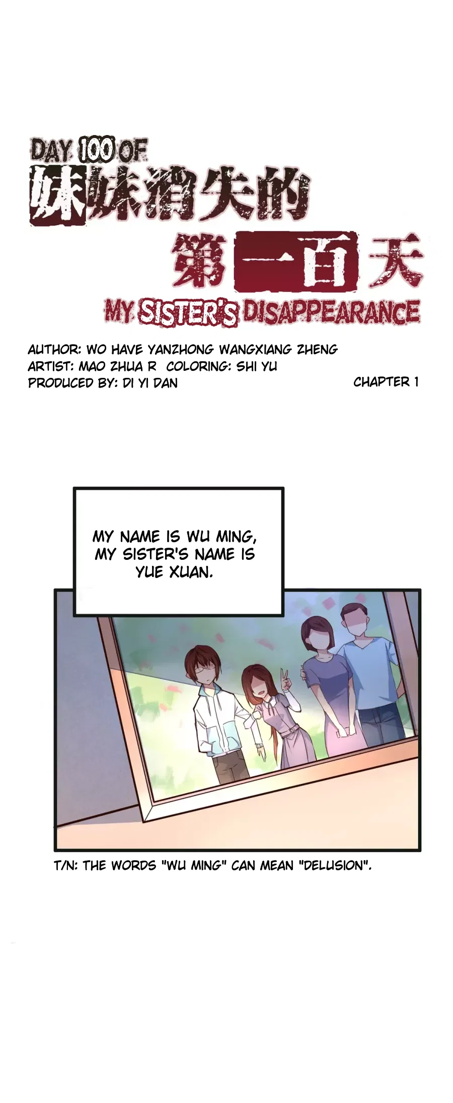 Day 100 of My Sister’s Disappearance Chapter 1 – Page 2