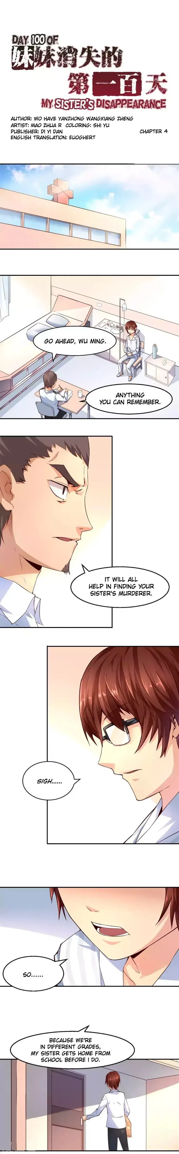 Day 100 of My Sister’s Disappearance Chapter 4 – Page 1
